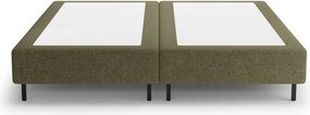 Pat matrimonial verde tapițat fără tăblie 180x200 cm Whale – Micadoni