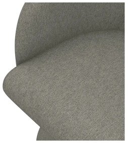 Scaun de sufragerie gri tapițat Kanoa – Makamii