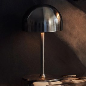 Veioză gri închis LED cu control prin telecomandă cu abajur din metal (înălțime 22 cm) Tim – Sirius