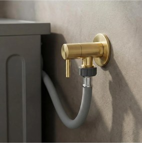 Robinet coltar 1 2   x 3 4   auriu periat