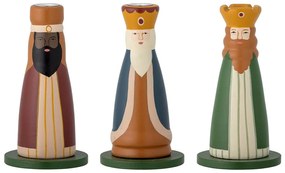 Sfeșnice 3 buc. din lemn cu model de Crăciun Betiel – Bloomingville