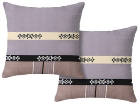 Set 2 bucati fete de perna decorative DANIELA 45x45 cm, bej