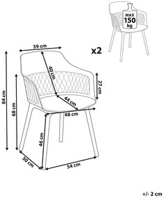 Set 2 buc scaun tip bar Anneli (gri). 1077428