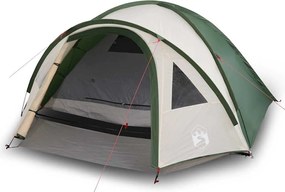 vidaXL Cort de camping cupolă pentru 4 persoane, verde, impermeabil