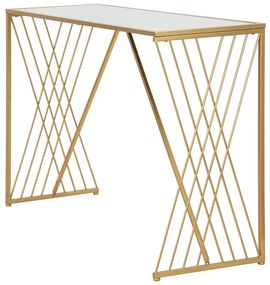 Masă consolă aurie 40x120 cm Easy – Mauro Ferretti