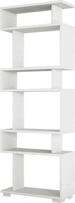 Biblioteca BLOK, alb, PAL melaminat, 60x20x165 cm