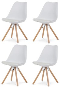 Set de scaune de sufragerie CT-762 WT, 4 buc
