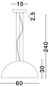 Lustra suspendata metal design decorativ THOLOS D-60cm