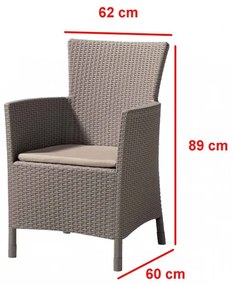 Set de mobilier de grădină Futura 4+1 în culoarea cappuccino