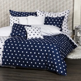 Lenjerie pat 2 pers. 4Home Stars Navy blue, 220 x 200 cm, 2 buc. 70 x 90 cm