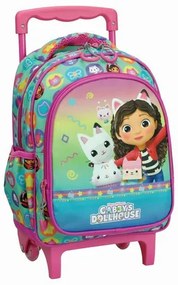 Gabby&#039;s Dollhouse Color Fade rucsac de grădiniță cu roți, geantă 30 cm