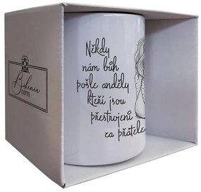 Cană ceramică Bohemia Gifts - Îngeri și prieteni ,350 ml