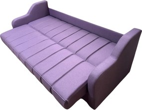 Canapea ALEX extensibila, 3 locuri, cu lada de depozitare, stofa mov, 220x90x90 - Copie Mov