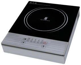 Plita cu infrarosu Elite EFP-1256B, 2200W, Control tactil, Afisaj LED, Timer, Negru/inox