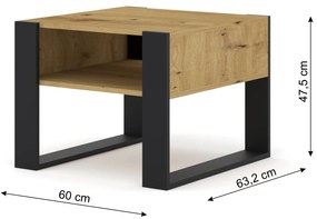 Măsuță de cafea Molli 60 (stejar artisan). 1060972