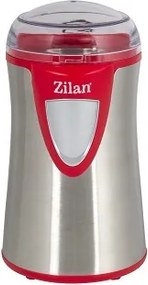 Rasnita cafea electrica, Zilan ZLN8012,Argintiu Rosu 150 W, inox, cutite macinare otel inoxidabil