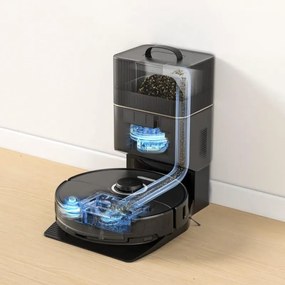 Aspirator robot Roborock S8 Plus Schwarz S8P52-00, 69 W, 5200 mAh, 6000 Pa, Mop, Cartografiere LiDAR, 750 ml, 4 senzori, Autonomie pana la 180 min, Negru