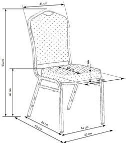 Scaun K66S material albastru