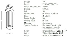 Spot LED incastrabil, directionabil design modern Yone 36 alama