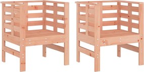 vidaXL Scaune de grădină, 2 buc., 61,5x53x71 cm, lemn masiv douglas