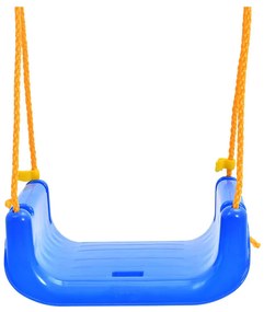 Leagăn de plastic pentru copii cu barieră albastru