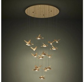 Lustră LED dimabilă pe cablu Eglo 390398 PARATEBUENO 17xLED/3W/230V auriu