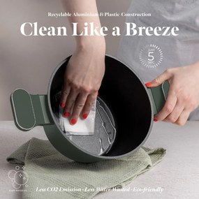 Oala aniaderenta cu interior titan 20 cm Green Matte Collection Berlinger Haus BH 8200