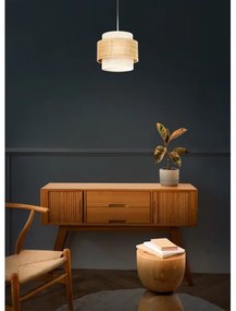 Lustră suspendată BOHO 1xE27/60W/230V, Ø 20 cm, iută/crem