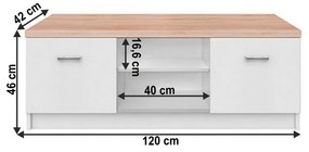 Masă TV TOPTY 2D tip 15, alb