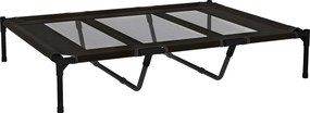 PawHut Pat Înălțat pentru Câini de Talie Mare cu Zonă Respirabilă și Geantă 122x92x23 cm Negru | Aosom Romania