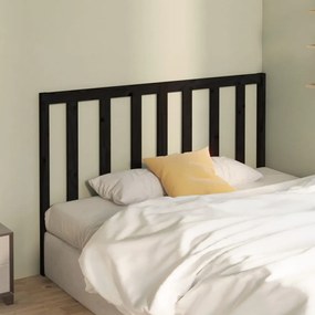 Tablie de pat, negru, 146x4x100 cm, lemn masiv de pin Negru, 146 x 4 x 100 cm, 1