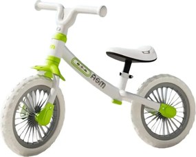 Bicicleta echilibru 2-5 ani, Alba, Fara pedale, 12 inch, Usoara