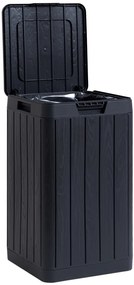 Cos plastic de gradina RIO GARDEN 80 L - grafit