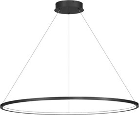 Candelabru LED suspendat pe cablu SATURNO LED/57W/230V Ø100 cm IP44 negru