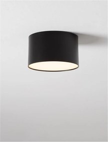Spot aplicat, Plafoniera LED Luldo negru, 11cm
