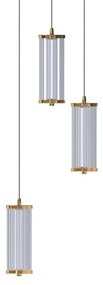 Lustra cu 3 pendule LED CCT si telecomanda Cally