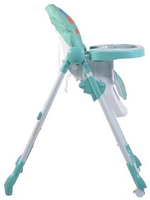Scaun de masa premium pentru copii si bebe NOVOKIDS™ Kimchi Baby, 6 trepte de inaltime,Pliabil , Centura de siguranta 5 puncte, Spatar reglabil in 3