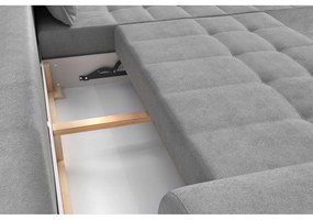 Colțar gri deschis extensibil (cu colț pe partea dreaptă) Balitco – Ropez