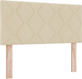 vidaXL Tăblie LED Crem 90 cm țesătură