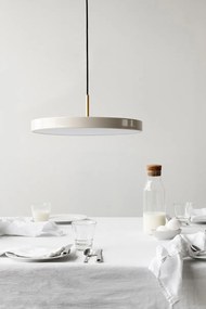 Lustra LED design scandinav Asteria medium - pearl white/ auriu