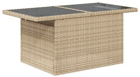 Set canapea grădină vidaXL 5 piese cu perne Bej Ratan Polimer