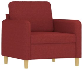 349079 vidaXL Fotoliu canapea, roșu vin, 60 cm, material textil