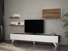 Comoda TV Caterina - Alb, Walnut