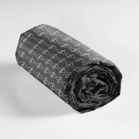 Cearceaf gri închis din bumbac cu elastic 140x190 cm Aristide – douceur d'intérieur