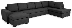 Colțar Scandinavian Choice 128Antracit, 351x199x80cm, Picioare: Lemn