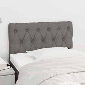 vidaXL Tăblie de pat, gri închis, 80x7x78/88 cm, textil