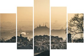 Tablou - Orașul în ceață (150x105 cm)