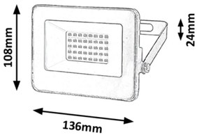 Proiector cu reflector LED de exterior IP65 Flood 20W