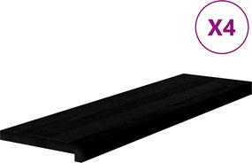 vidaXL Trepte de scară 4 buc maro închis lemn masiv de stejar