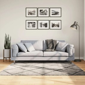 vidaXL Covor pufos &quot;PAMPLONA&quot; cu fire înalte, bej/antracit, 160x160 cm